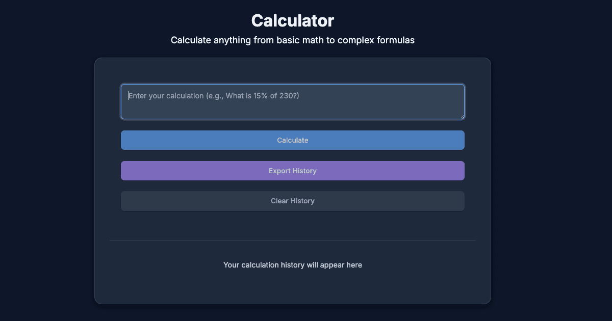 MindMath Claculator Screenshot